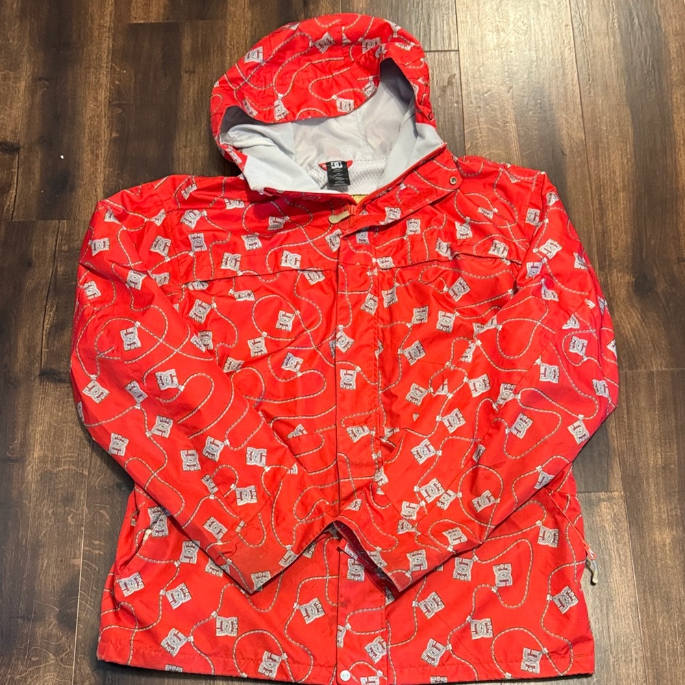 DC Ehotek 5K Series Red Performance Snowboarding Jacket with DC Print